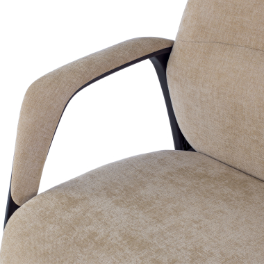 chefsessel beige denmark stoff gepolsterte armlehnen kopfstutze 6