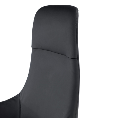 chefsessel schwarz luxus kunstleder gepolsterte armlehnen 9