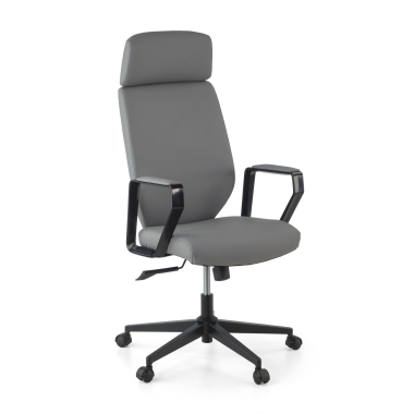 chefsessel grau saranto kunstleder feste armlehnen 1