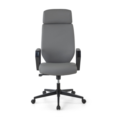 chefsessel grau saranto kunstleder feste armlehnen 3
