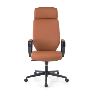 chefsessel braun saranto kunstleder feste armlehnen 3