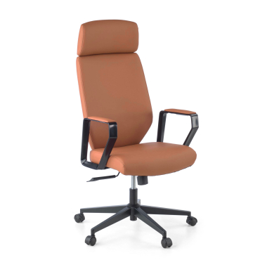 chefsessel braun saranto kunstleder feste armlehnen 1