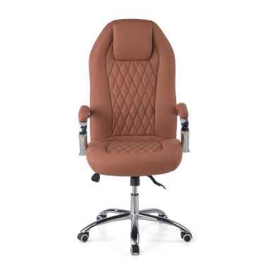 chefsessel braun pioneer kunstleder gepolsterte armlehnen 4