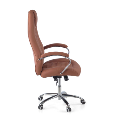 chefsessel braun pioneer kunstleder gepolsterte armlehnen 3