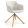 Drehstuhl Ores mit Rollen, modernes Design, Kunstleder
