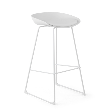 burohocker weiss hocker metallfusse kunstleder ohne armlehnen 1