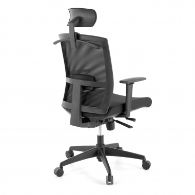 ergonomischer burostuhl schwarz schwarze struktur kopfstutze netzstoff 1d verstellbare armlehnen lordosenstutze kopfstutze 6