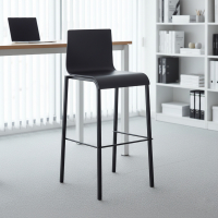 Bürohocker mit Rückenlehne Alea, ergonomischer Sitz