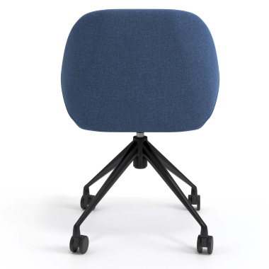 besprechungsstuhl schwarz blau drehbar mit rollen stoff gepolsterte armlehnen 6