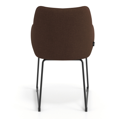 besucherstuhl braun struktur freischwinger stoff gepolsterte armlehnen 6