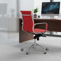Design Bürostuhl Brenton, Stahlrahmen, niedrige Rückenlehne
