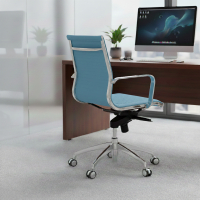 Design Bürostuhl Brenton, Stahlrahmen, niedrige Rückenlehne