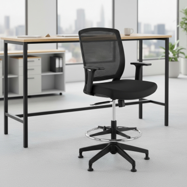 ergonomischer hocker schwarz hocker netzstoff 1d verstellbare armlehnen 2