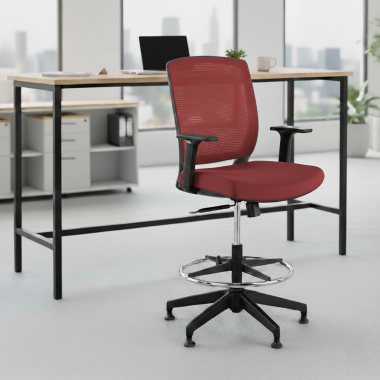 ergonomischer hocker rot hocker netzstoff 1d verstellbare armlehnen 2