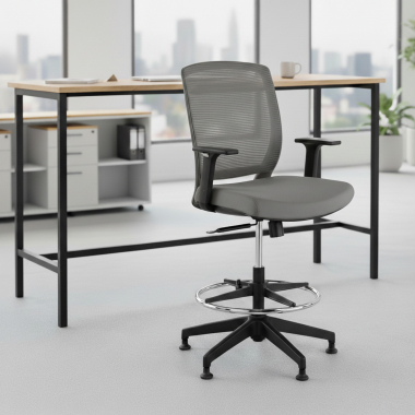 ergonomischer hocker grau hocker netzstoff 1d verstellbare armlehnen 2