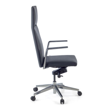 chefsessel schwarz hoher rucken naturleder feste armlehnen 10
