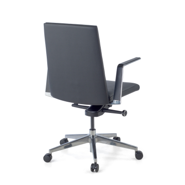 chefsessel schwarz niedriger rucken naturleder feste armlehnen 10
