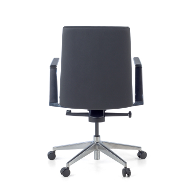 chefsessel schwarz niedriger rucken naturleder feste armlehnen 8