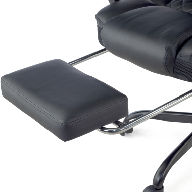 gaming stuhl schwarz morgan kunstleder bewegliche armlehnen kopfstutzen kissen kopfstutze ausziehbare fussstutze 6