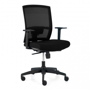 ergonomischer burostuhl schwarz schwarzes gestell netzstoff 1d verstellbare armlehnen lordosenstutze 1