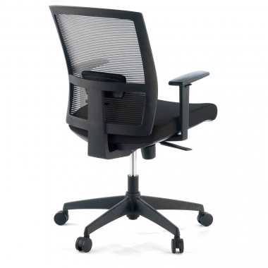 ergonomischer burostuhl schwarz schwarzes gestell netzstoff 1d verstellbare armlehnen lordosenstutze 6