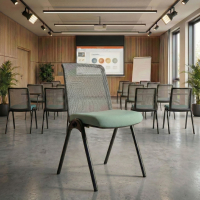 Konferenzstuhl Dora mit Netzrückenlehne, stapelbar