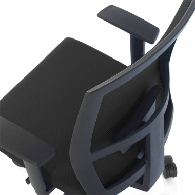 ergonomischer burostuhl schwarz schwarzes gestell netzstoff 1d verstellbare armlehnen lordosenstutze 8