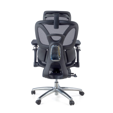 ergonomischer burostuhl schwarz sense ultra netzstoff 4d verstellbare armlehnen lordosenstutze kopfstutze ausziehbare fussstutze 10