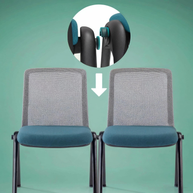 konferenzstuhl blau dora netzstoff ohne armlehnen 4