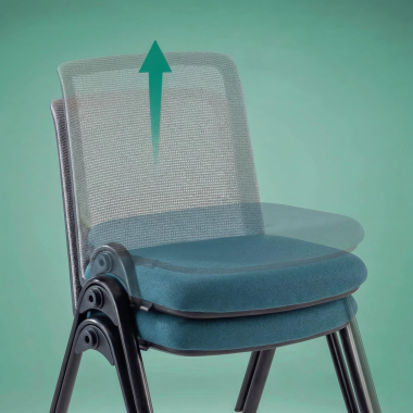 konferenzstuhl blau dora netzstoff ohne armlehnen 5