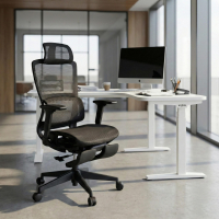 Ergonomischer Bürostuhl mit Fußstütze Balance Pro, 3D-Armlehnen