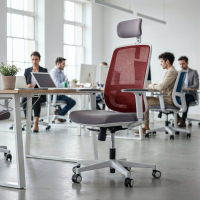Ergonomischer Bürostuhl Kaito white, mit Kopfstütze