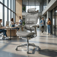 Ergonomischer Luxus Bürostuhl Ergohuman Edition 1, weißer Rahmen