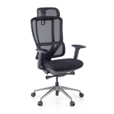 ergonomischer burostuhl schwarz aeroflow schwarze struktur netzstoff 3d verstellbare armlehnen doppelte lordosenstutze kopfstutze 1