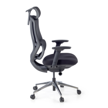 ergonomischer burostuhl schwarz aeroflow schwarze struktur netzstoff 3d verstellbare armlehnen doppelte lordosenstutze kopfstutze 9