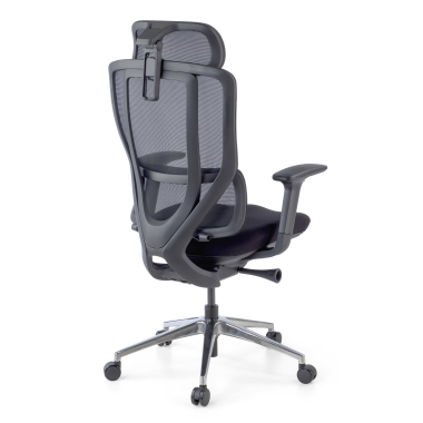 ergonomischer burostuhl schwarz aeroflow schwarze struktur netzstoff 3d verstellbare armlehnen doppelte lordosenstutze kopfstutze 11