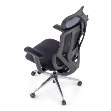ergonomischer burostuhl schwarz aeroflow schwarze struktur netzstoff 3d verstellbare armlehnen doppelte lordosenstutze kopfstutze 13