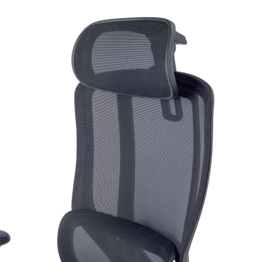 ergonomischer burostuhl schwarz aeroflow schwarze struktur netzstoff 3d verstellbare armlehnen doppelte lordosenstutze kopfstutze 10