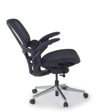 ergonomischer burostuhl schwarz erghos one ohne kopfstutze netzstoff 3d verstellbare armlehnen doppelte lordosenstutze 4