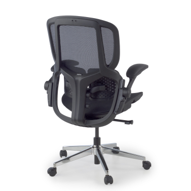ergonomischer burostuhl schwarz erghos one ohne kopfstutze netzstoff 3d verstellbare armlehnen doppelte lordosenstutze 11
