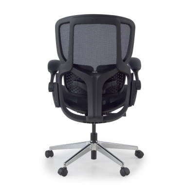 ergonomischer burostuhl schwarz erghos one ohne kopfstutze netzstoff 3d verstellbare armlehnen doppelte lordosenstutze 6