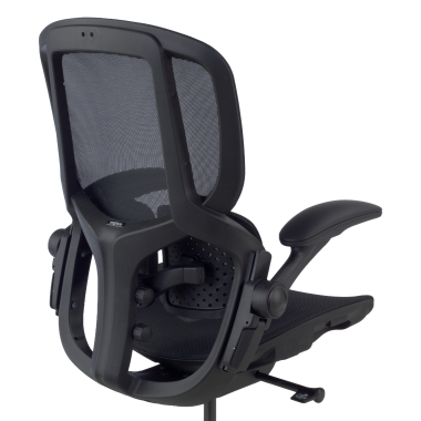 ergonomischer burostuhl schwarz erghos one ohne kopfstutze netzstoff 3d verstellbare armlehnen doppelte lordosenstutze 13