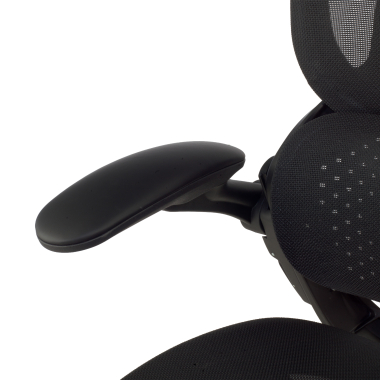 ergonomischer burostuhl schwarz erghos one ohne kopfstutze netzstoff 3d verstellbare armlehnen doppelte lordosenstutze 14