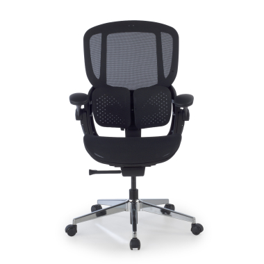 ergonomischer burostuhl schwarz erghos one ohne kopfstutze netzstoff 3d verstellbare armlehnen doppelte lordosenstutze 5