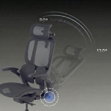 ergonomischer burostuhl schwarz erghos one mit kopfstutze netzstoff 3d verstellbare armlehnen doppelte lordosenstutze kopfstutze 10