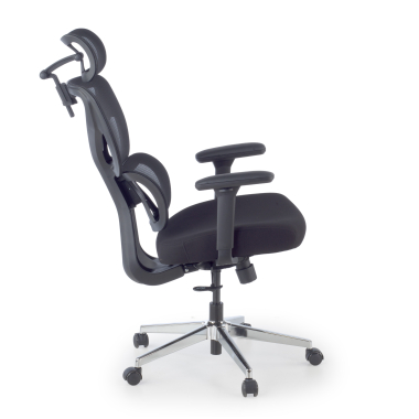 ergonomischer burostuhl schwarz erghos air stoff 3d verstellbare armlehnen lordosenstutze kopfstutze 5