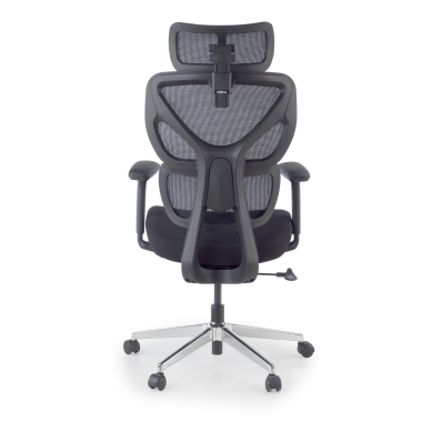ergonomischer burostuhl schwarz erghos air stoff 3d verstellbare armlehnen lordosenstutze kopfstutze 8