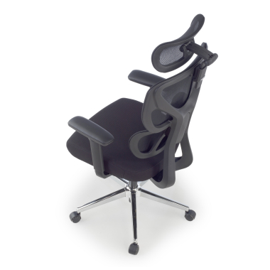 ergonomischer burostuhl schwarz erghos air stoff 3d verstellbare armlehnen lordosenstutze kopfstutze 13