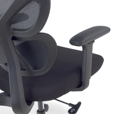 ergonomischer burostuhl schwarz erghos air stoff 3d verstellbare armlehnen lordosenstutze kopfstutze 9
