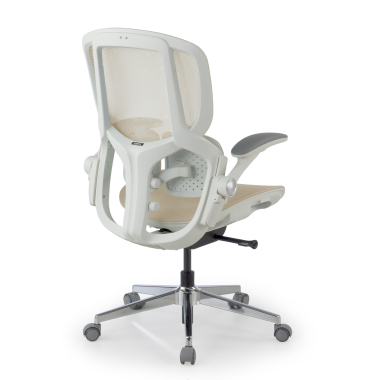 ergonomischer burostuhl beige erghos one ohne kopfstutze netzstoff 3d verstellbare armlehnen doppelte lordosenstutze 11